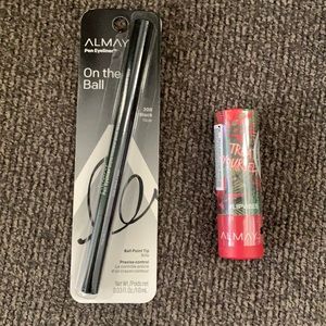 Almay Ball point tip eyeliner and almay lipstick